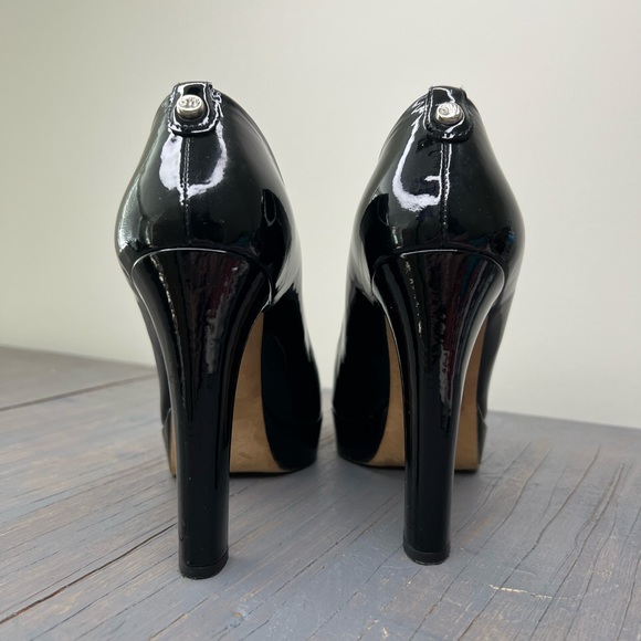 Black Peep Toe Stuart Weitzman Platform Pumps Size 7 - Picture 3 of 10